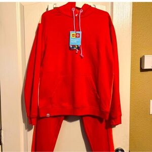 WOMENS LEGO brand Red Hoodie with Matching Joggers size small